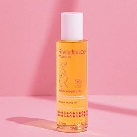 Rivadouce BIO, Huile Anti Vergetures Grossesse Bio - Huile Haute Tolérance - 100 ml - Répare, Nourrit et Assouplit la Peau - 