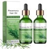 2 bouteilles dhuile capillaire de romarin, huile essentielle de romarin, extraite dingrédients naturels, nourrit le cuir ch