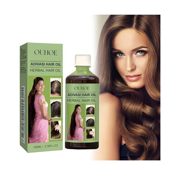 Huile végétale naturelle pour cheveux - Romarin, menthe et cuir chevelu - 100 ml - Nourrit les cheveux secs et abîmés - Favor