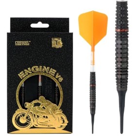 CUESOUL Engine V6 18g Jeu de fléchettes à Pointe Souple 90% tungstène avec Peinture à lhuile Fini et unificateur Rost T19 vo