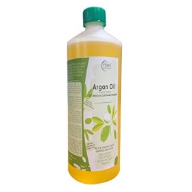 Pearl Natural Oils Huile dargan marocaine 1 litre pure et naturelle, anti-âge, antioxydante, végétalienne, sans hexane, sans