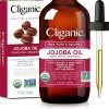 Cliganic Huile de Jojoba bio 100% pur, 480ml - Huile pour cheveux & huile visage naturelle pres-sée à froid | Huile de base –...