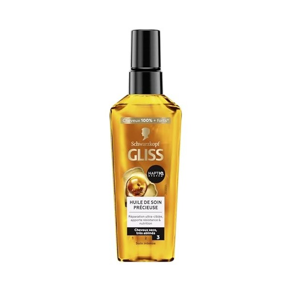 Schwarzkopf - GLISS - Huile de Soin Précieuse - Reparation ultra-ciblée - Apporte Résistance & Nutrition - Haptiq System - Ch