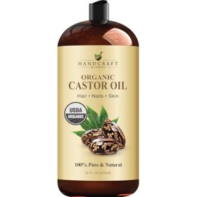 Handcraft Blends Huile de ricin biologique - 828 ml - 100% pure et naturelle - Huile de qualité supérieure pour la croissance