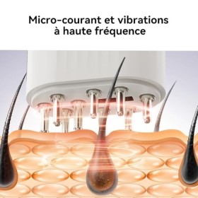 Masseur électrique de cuir chevelu et applicateur dhuile de cuir chevelu 2 en 1, Distributeur dhuile capillaire à haute vib