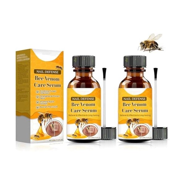 Furzero Lot de 2 sérums de traitement au venin dabeille Pro pour ongles