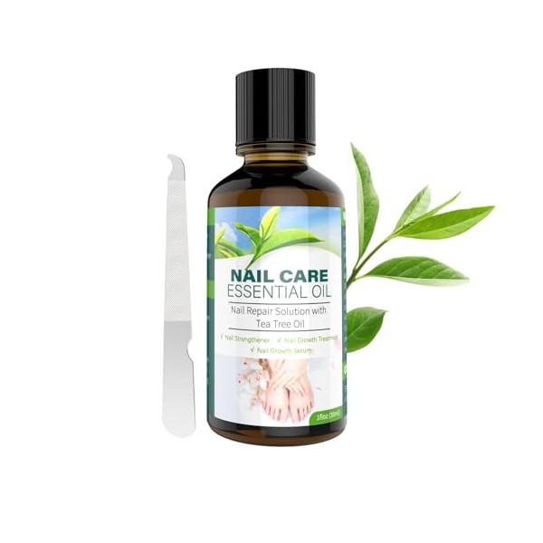 Huile de soin des ongles à larbre à thé - 30 ml - Renforce et favorise la croissance saine des ongles pour un aspect sain 1