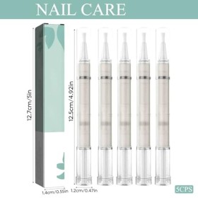 5 Pièces Nail Care, Stylo de soins à ongles, avec Aloe Vera, pour Les Ongles Abîmés
