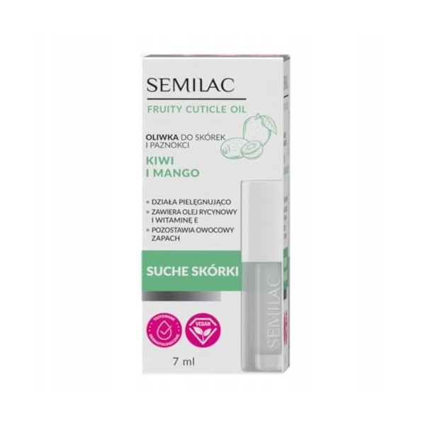 Semilac Huile pour cuticules et ongles Kiwi Mango 7ml