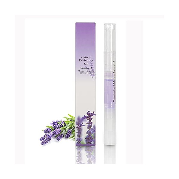 BNG Stylo à huile portable pour réparation des cuticules craquelées et hydrater les ongles secs Lavande 3 ml 