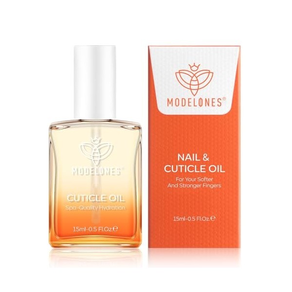 Modelones Huile Cuticules Ongles, 15ml Nail Huile de Cuticule, Nourrissante Avec Vitamines, Hydratante et Régénérante Pour le