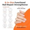 Modelones Vernis Durcisseur Ongle Extra Fort 8in1 et Huile Cuticules Ongles Kit, Soin Ongles Abimes, Vernis Fortifiant Ongles