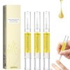 3 pièces dhuile pour les ongles Pen，avec de lhuile darbre à thé, de la vitamine E et de laloe vera. Favorise la croissanc