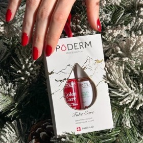 PODERM - COFFRET CADEAU - Soins des ongles Swiss Made – 1 sérum nourrissant & 1 vernis soin enrichi en Tea Tree - Idée Cadeau
