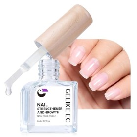 Gelike ec Vernis Durcisseur Ongle fort et Croissance, Soin de la Base de Vernis pour Rembourrage des Ondes des Ongles, pour R