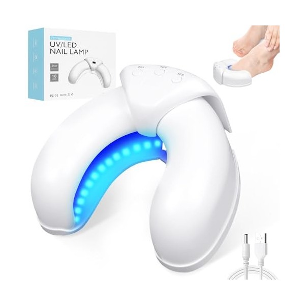 Dispositif Traitement Laser Mycose Ongles, Appareil Traitement Mycose Ongles des Pieds, Dissolvant Rechargeable Traitement Ch