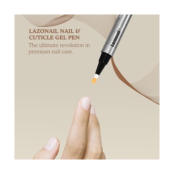 Gel pour ongles Lazonail, 2,5 ml 0,08 fl oz , fortifiant et réparateur des ongles avec extrait de noix, absorption rapide, t