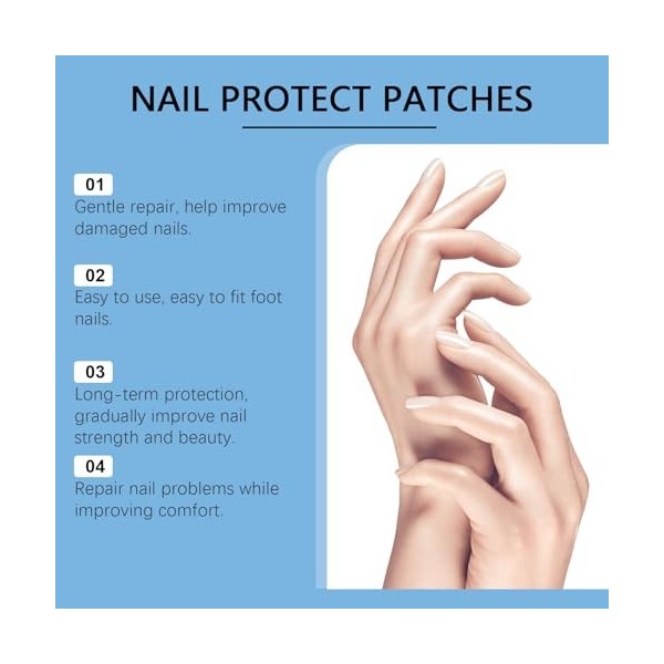 JORUN Lot de 72 patchs de traitement fongique pour ongles - Traitement fongique pour ongles des pieds - Réparation extra fort