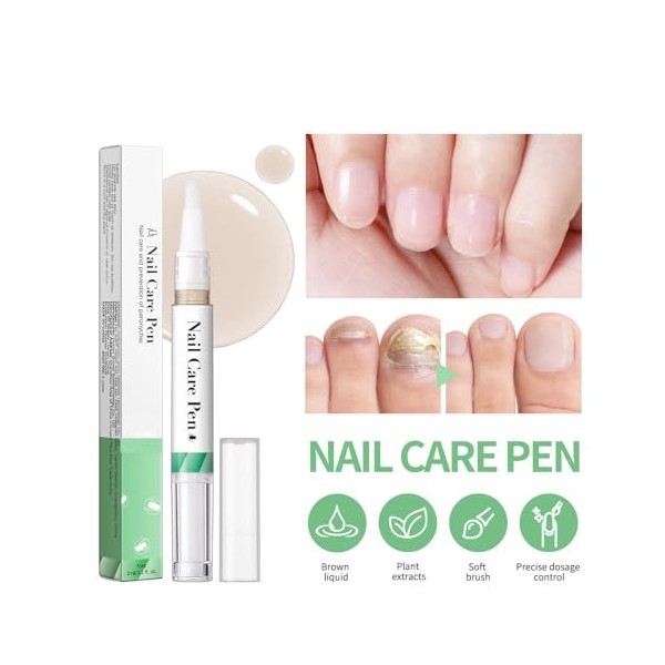 2 pièces 4 pièces Stylo de soin pour les ongles, pour les ongles et les orteils, avec de lhuile darbre à thé, de la vitam