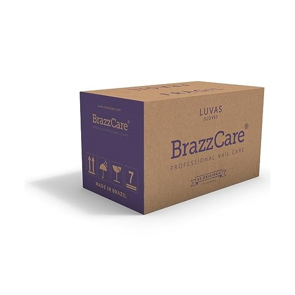 OCIBEL - Carton 90 sachets BrazzCare BalbCare Gant Manucure Brésilienne inclus 1 Lime et Bâtonnet pour Manucure, Faux Ongles 