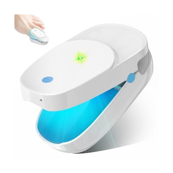 iKeener Dispositif de champignon des ongles,produits rechargeables de soins des ongles et des pieds, appareil de nettoyage de