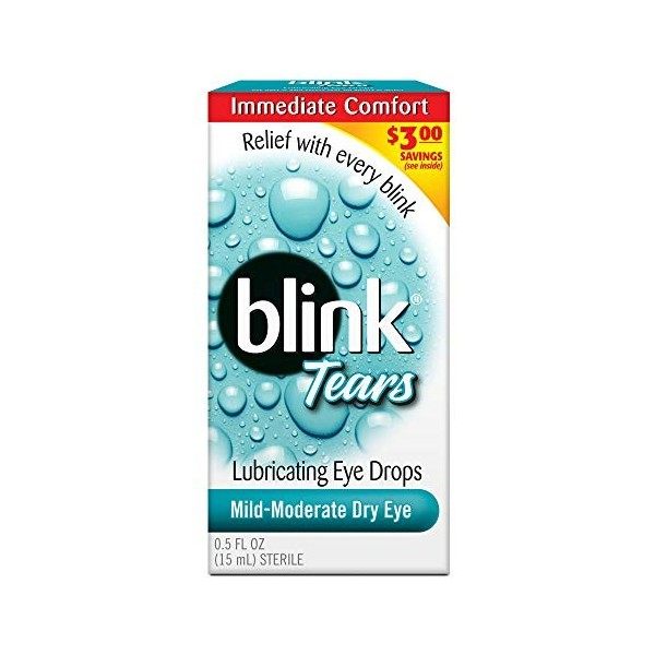 Blink Tears Lubricating Eye Drops Mild-Moderate Dry Eye 0.5 Fl Oz Sterile by Blink English Manual 