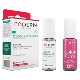 PODERM - LOT 2 PRODUITS | MYCOSE ONGLE TRAITEMENT | Soin professionnel pied/main | Facile & rapide | Swiss Made + Vernis Fram