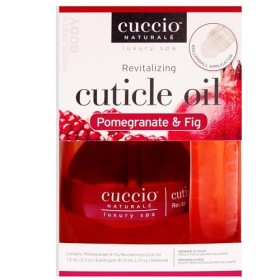 Cuccio Naturale Cuticle Revitalizing Oil Set - Pomegranate and Fig For Unisex 2 Pc 2.5oz Eyedropper, 0.33oz Rollerball