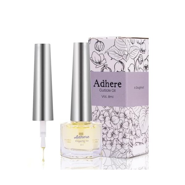 ADHERE Huile à Cuticule pour Ongles Huile Professionnelle pour Ongles 8ML, Huile de Jojoba pour Cuticule Contient des Vitamin