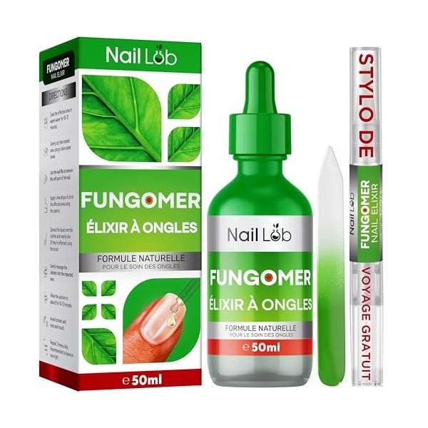 NAIL LAB Traitement Fongique Premium pour Ongles de Pied Extra Fort - 50ml - Contient de lHuile dArbre à Thé, Mycose des On