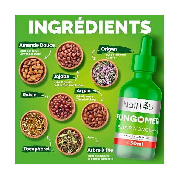 NAIL LAB Traitement Fongique Premium pour Ongles de Pied Extra Fort - 50ml - Contient de lHuile dArbre à Thé, Mycose des On