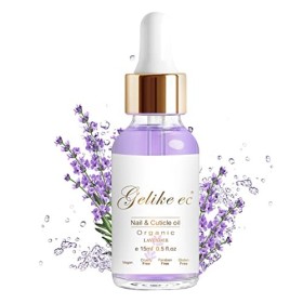 Gelike ec Huile Cuticules Ongles Jojoba Vitamine B et E Lavande 15ml Huiles Essentielle Réparatrice Revitalisante Hydratante 