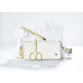 ZWILLING Manucure kit 5 pièces, étui en cuir véritable, set de voyage, avec ciseaux à ongles et ciseaux à cuticules , Premiu