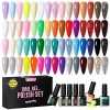 UR SUGAR Vernis Semi Permanent Lot été 60pcs Pastel Nenon, Kit Vernis Semi Permanent Nudee Rose Blue Janue, Vernis à Ongles P