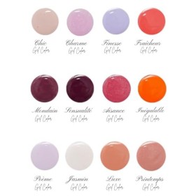 Coffret 12 Vernis Semi permanent 8ml - 1 Base 1 Top Coat 15ml -4 Rubber Base Naturel 15ml- Marque Professionnelle Nomes Europ