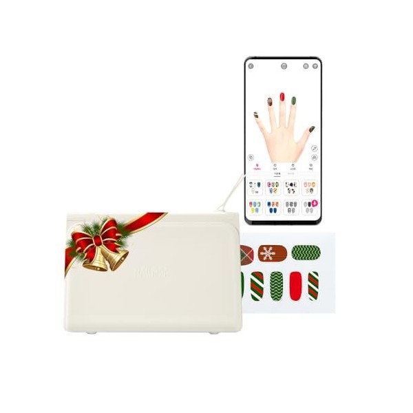 Nail POP Appareil de beauté des ongles blanc, comprend 10 feuilles de cartouche dongles, blanc, imprimante mobile numérique,