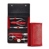 Nippes Solingen Nippes Premium Line Kit de manucure 6 pièces en acier inoxydable sans nickel et sans rouille avec étui en cui