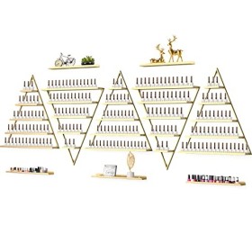 10 Pièces Présentoir de Vernis à Ongles Multifonctionnel, Kalolary Présentoir Triangulaire 5 Niveaux Présentoirs Cosmétiques 