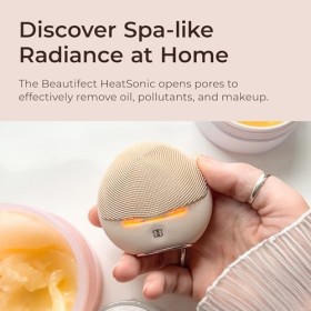 Beautifect Trousse de manucure 5 pièces en acier inoxydable - Design compact avec miroir - Or rose