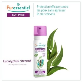 Puressentiel - Anti Poux - Spray Répulsif Poux - Eloigne les poux et prévient linfestation - Actif 100% dorigine naturelle 