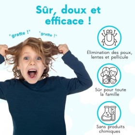 Adamson Peigne Anti Poux et Lentes - Peigne Anti Poux Enfant en Acier Inoxydable x2 - Élimination Efficace des Poux pour Tous