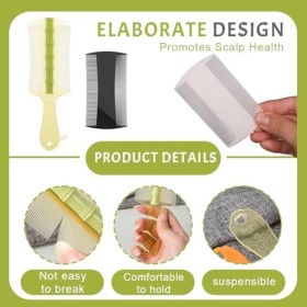 VONJUMA Peigne À Poux 4 Peigne Anti Poux Plastique Double Face Peigne À Lentes Peigne À Poux De Tête À Dents Fines Peignes An