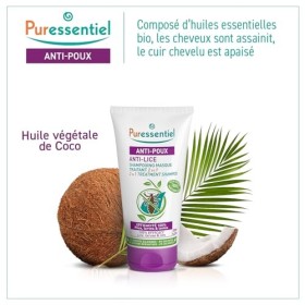 Puressentiel - Shampooing Masque Traitant 2 en 1 Anti-Poux avec peigne - 150 ml