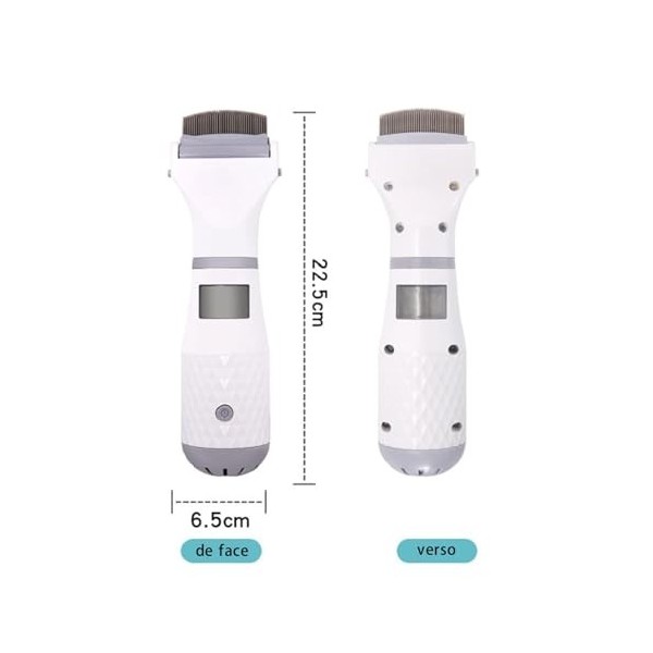 Biudxbo Peigne Anti Poux Electrique, aspirateur with Trois filter children pet filtre à cheveux, Professionnel Poux Outil de