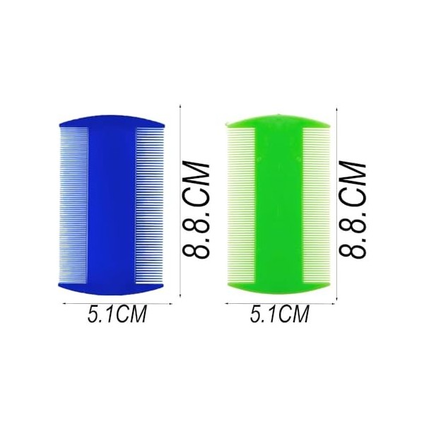 Peigne à Poux, 4 Peigne Anti Poux, Plastique Double Face Peigne à Lentes, Peigne à Poux de Tête à Dents Fines, Peignes Anti P