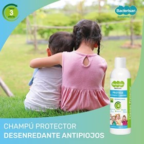 BACTERISAN Shampoing démêlant protecteur 250 ml, Protège contre les poux et les lentes, Shampoing quotidien à larbre à thé.