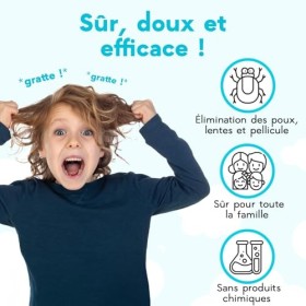 Adamson Peigne Anti Poux et Lentes - Peigne Anti Poux Enfant en Acier Inoxydable - Élimination Efficace des Poux pour Tous Ty