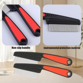 Peigne à Poux en Acier Inoxydable, Brosse Anti-Pellicules et Peigne pour le Cuir Chevelu - Traitement Efficace anti poux- Dou