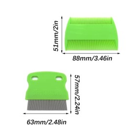 Peigne à Poux, 2 Pcs Peigne à Dents en Acier Inoxydable et Peigne à Dents Double Face, Peignes Délimination des Poux