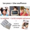 Peigne anti poux et lentes pour cheveux denfant, adultes et famille. Traitement et élimination grâce à 5 pcs plastique avec 